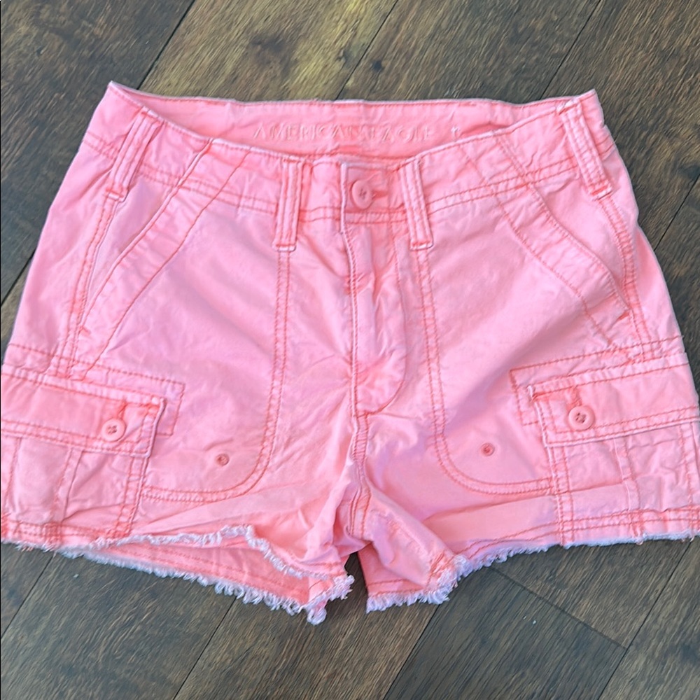 Women's Coral/Pink/Orange Cargo Shorts
